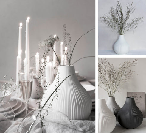 Skandi Vase, Storefactory Dekovase Ekenas XL, weiß