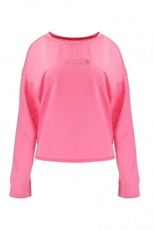 XOX Sweatshirt U-Boot Ausschnitt, Longsleeve, pink - Fair Trade