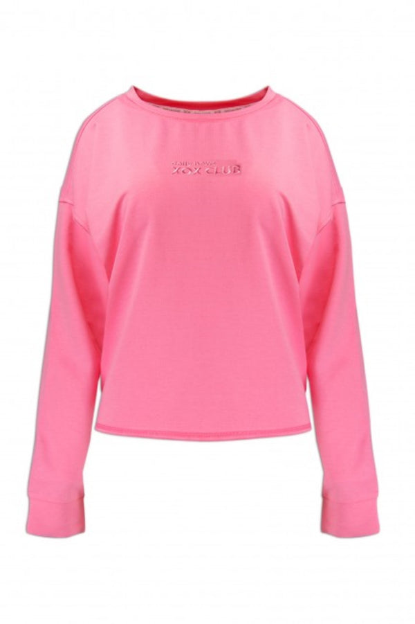XOX Sweatshirt U-Boot Ausschnitt, Longsleeve, pink - Fair Trade