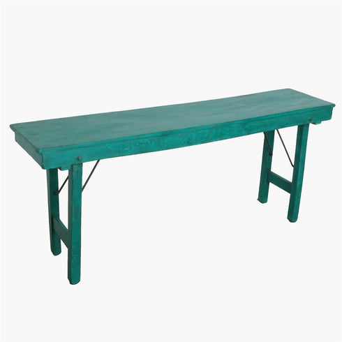 Konstolentisch Industrial, Beistelltisch Shabby Chic, Vintage Konsole, türkisgrün