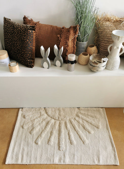 Liv Interior Boho Teppich Sunrise 60 x 90 cm, creme
