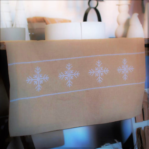 Storefactory Tischläufer Flinga Skandi, Recycling Cotton, beige-weiß, SECONDLOVE