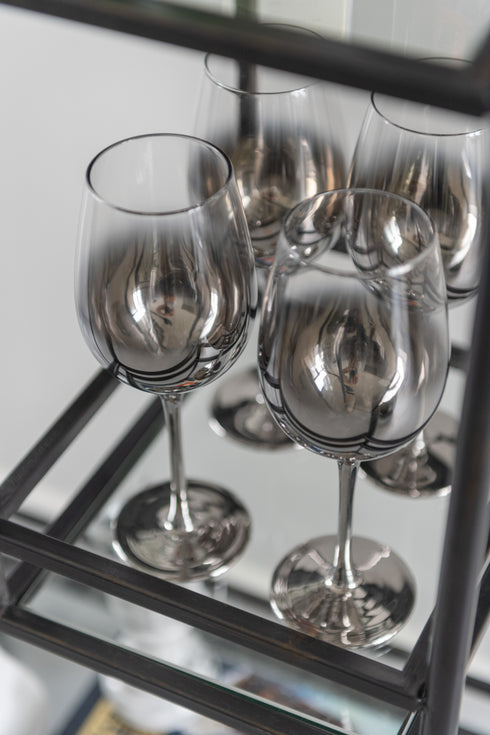 J-line, Wasserglas, Trinkglas elegant, silber