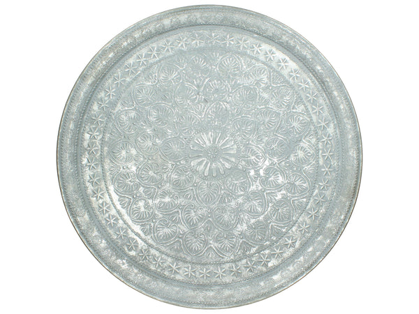 Boho Deko Tablett Metall , vintage Finish, 62cm