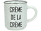 Tasse mit Spruch Crème de la Crème, Kaffeetasse, Kaffeebecher Keramik, schwarz-weiß, Teetasse