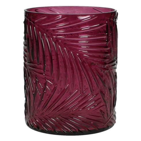Kersten Windlicht, Vase, Palmenblatt, lila