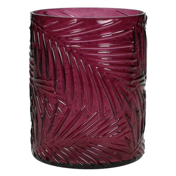 Kersten Windlicht, Vase, Palmenblatt, lila