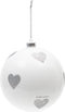 Riviera Maison Weihnachtskugel lovely hearts weiß, 10cm