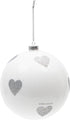 Riviera Maison Weihnachtskugel lovely hearts weiß, 10cm