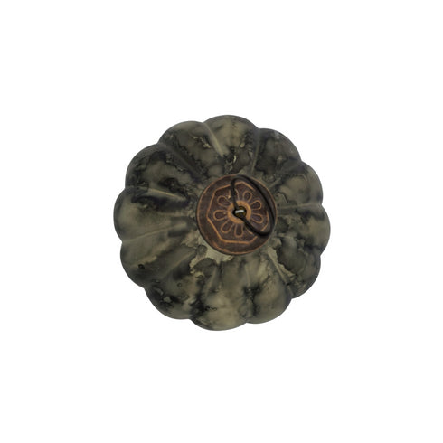 Weihnachtskugel, Dekokugel Vintage grün H:7,5cm