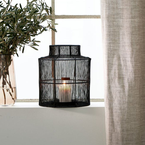 Riveria Maison Laterne Shanghai Metal Wire Hurricane , schwarz