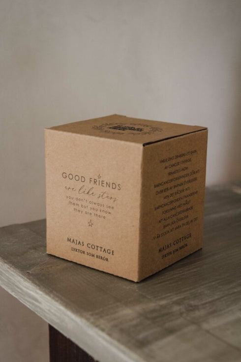 Majas Cottage, Windlicht, Teelichhalter Friends, schwarz-silber