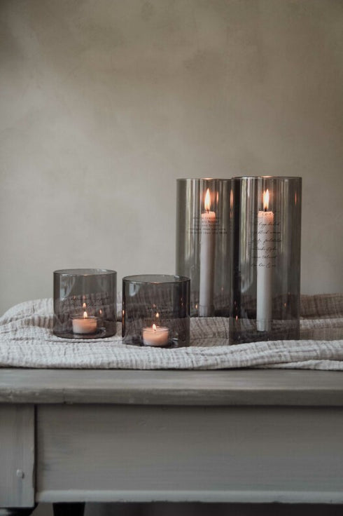 Majas Cottage, Windlicht hoch, Teelichhalter brave, schwarz