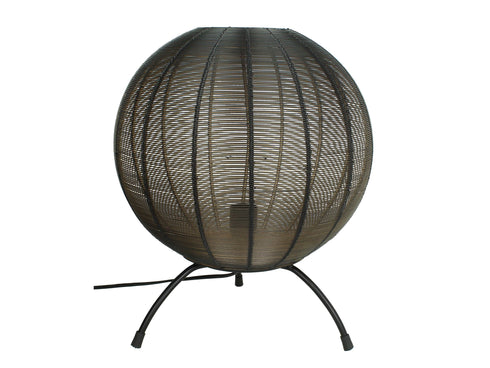 Moderne Tischlampe, Stehlampe Metall, schwarz-gold