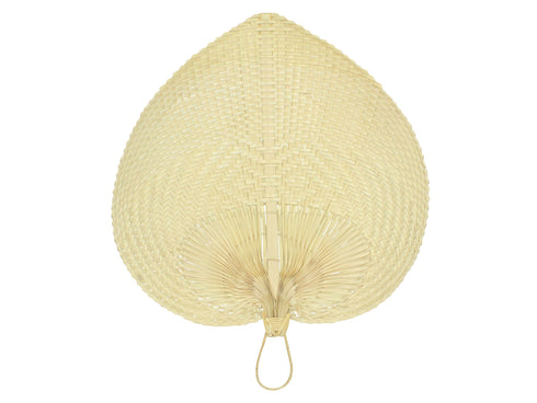 Boho Wanddekoration, Bambus Fächer Asia geflochten, 50x56cm