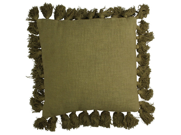 Dekokissen mit Quasten 45x45cm pistazie