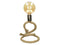 Rustikale Designlampe schwebendes Seil maritim, natur-gold