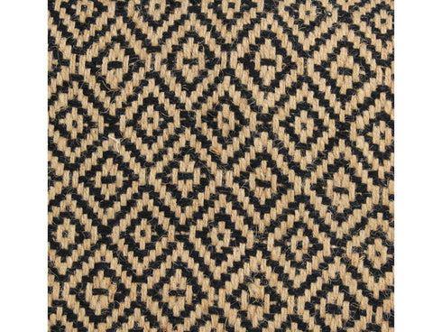 Dekokissen Ethno mit Bommeln, Baumwolle/Jute 40x60cm, natur-schwarz