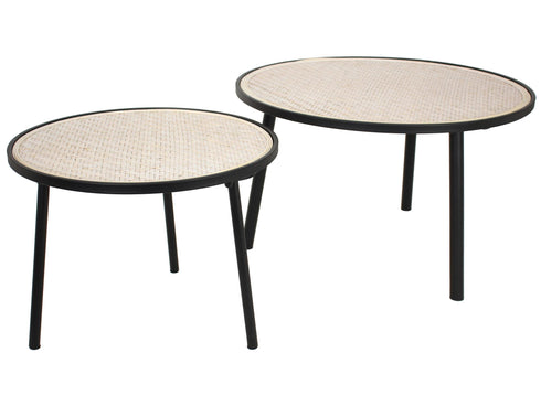 Beistelltische, Couchtische Beach, Industrial Design, rund 2er-Set