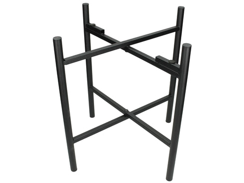 Boho Beistelltisch rund Rattan/Metall, natur-schwarz