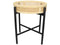 Boho Beistelltisch rund Rattan/Metall, natur-schwarz