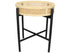 Boho Beistelltisch rund Rattan/Metall, natur-schwarz