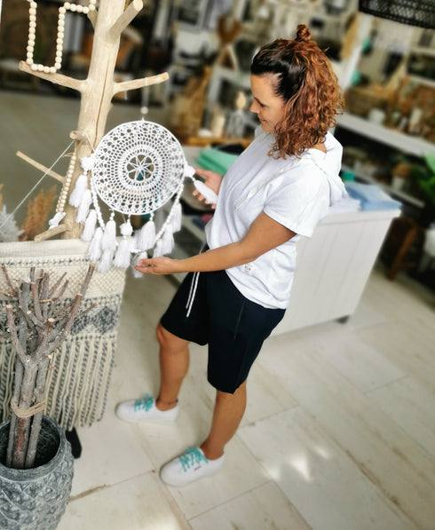 XOX elegante Sweat Hose kurz, Pants navy blau - Fair Trade