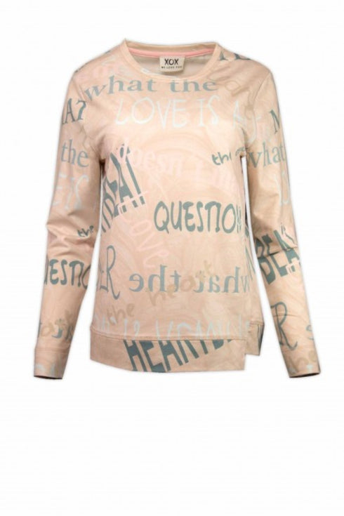 XOX Sweatshirt Rundhals, Pullover, Longsleeve rosé-melon - Fair Trade