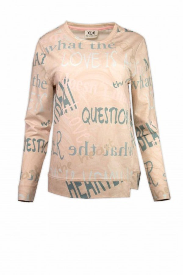 XOX Sweatshirt Rundhals, Pullover, Longsleeve rosé-melon - Fair Trade