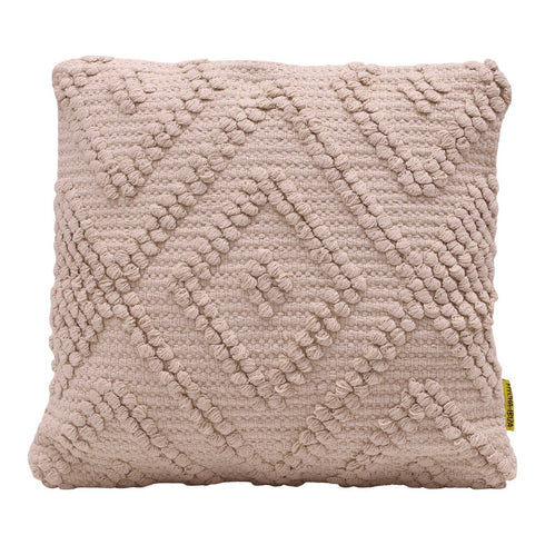 Boho Makramee Kissen Ibiza, Dekokissen Raute 45x45cm, natur, handmade