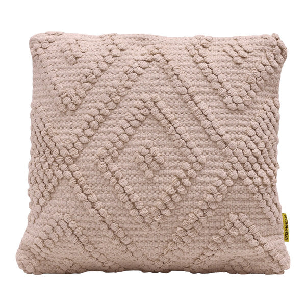 Boho Makramee Kissen Ibiza, Dekokissen Raute 45x45cm, natur, handmade