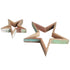Holzsterne, Dekosterne, recyceltes Altholz, handmade 2tlg. farbig, SECONDLOVE