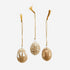 Madam Stoltz Anhänger-Set Ostereier handbemalt, sand/weiß/gold, 3-tlg.