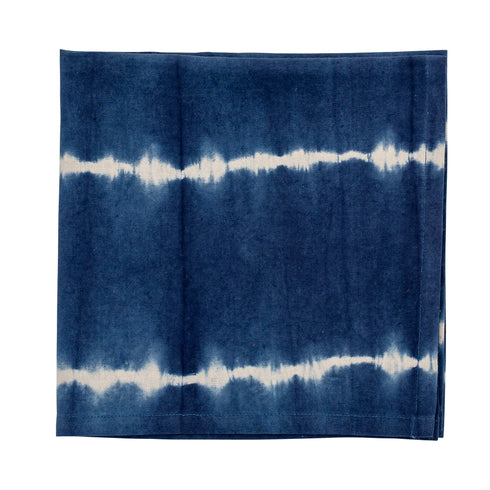 Stoffservietten Batik, blau-weiß, 4er-Set