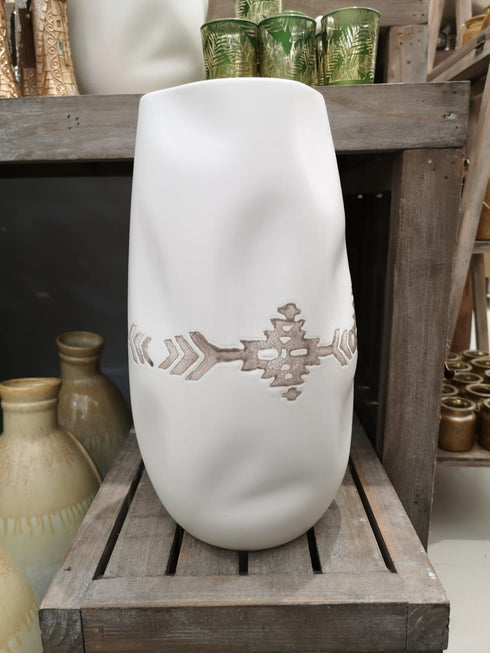 Dekovase Boho, Tischvase Ehtno, 7x17x35cm