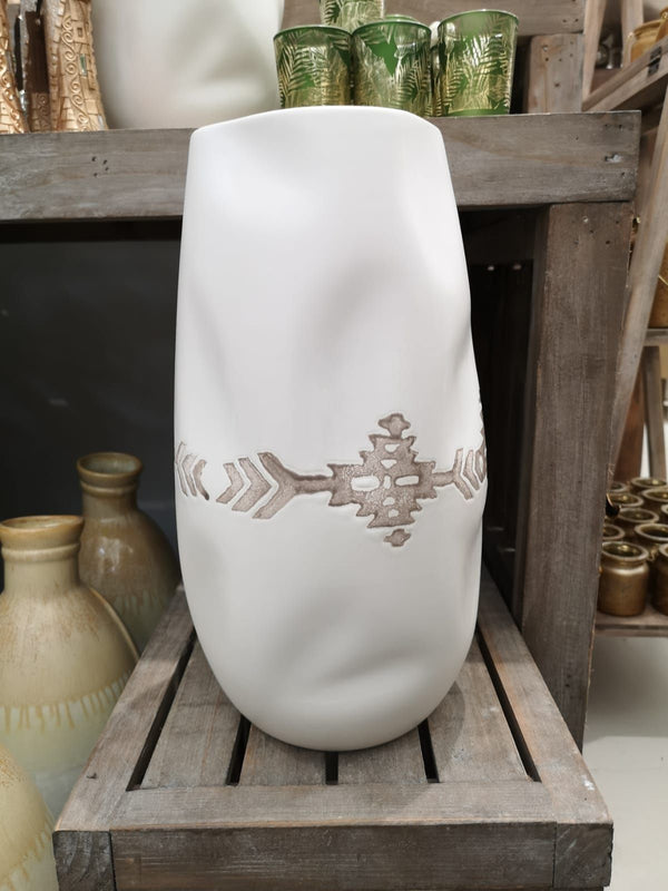 Dekovase Boho, Tischvase Ehtno, 7x17x35cm