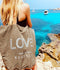 Canvas Bag LOVE mit Nieten, Trendtragetasche "LOVE" Limited Edition, Canvas-Leder