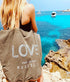 Canvas Bag LOVE mit Nieten, Trendtragetasche "LOVE" Limited Edition, Canvas-Leder