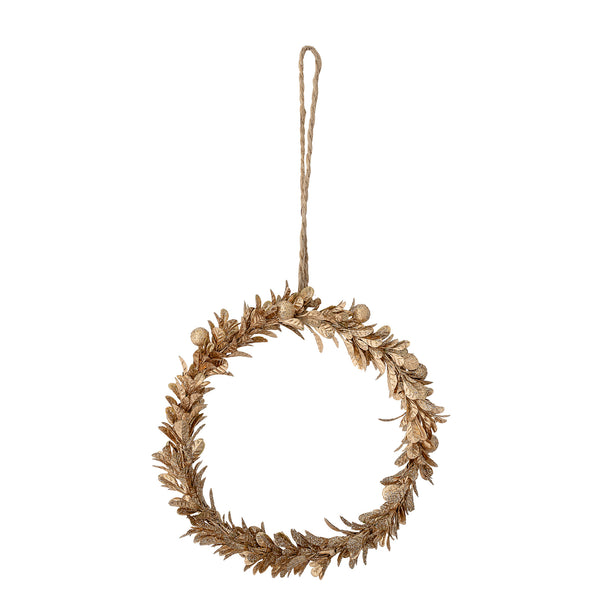 Bloomingville, Dekokranz, Dekoanhänger Metall, gold