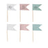 Bloomingville, Partyfähnchen, Cake Topper, weiß-rosa-mint, 24Stk.