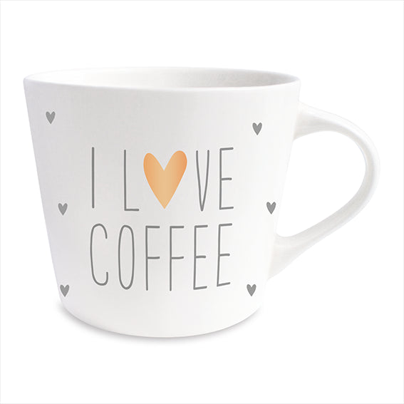 Kaffeetasse, Teetasse, Schreibkram Manufaktur, I LOVE COFFEE
