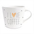 Kaffeetasse, Teetasse, Schreibkram Manufaktur, I LOVE COFFEE