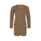Knit Factory Strickjacke lang, Strickcardigan mit Taschen langarm, camel