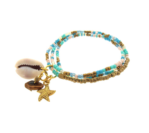 Halskette Boho Beach blue, 3-in-1, 4Life