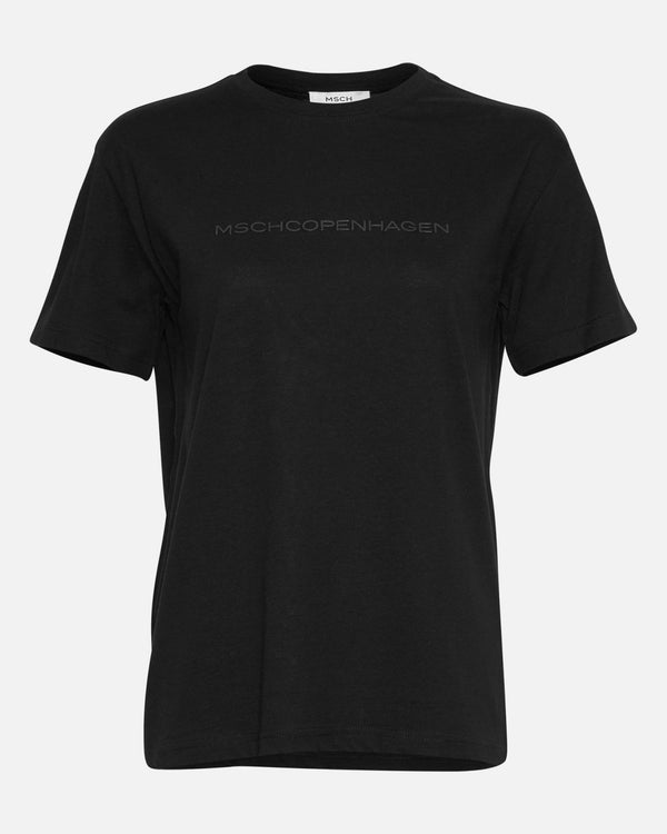 Moss Copenhagen - LIV ORGANIC LOGO TEE - T-Shirt kurzarm, schwarz, mit Logo