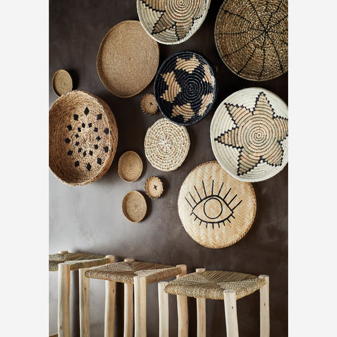 Madam Stolz Boho Wanddeko, Schale aus Seegras