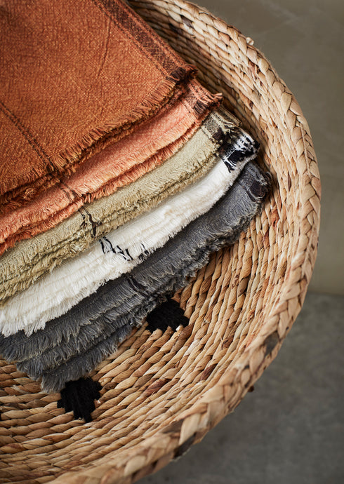 Madam Stoltz, gestreiftes Küchenhandtuch Shabby Chic, weiß