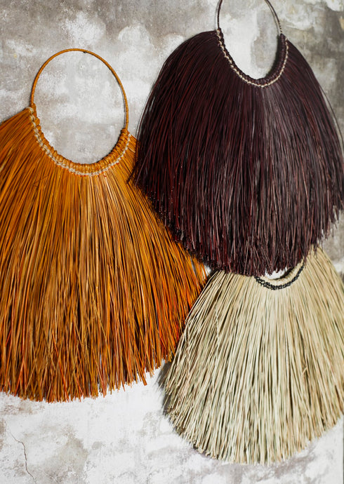 Madam Stolz Boho Hängedeko Halbkreis handmade, dunkelbraun