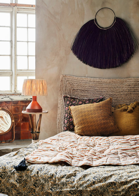 Madam Stolz Boho Hängedeko Halbkreis handmade, dunkelbraun