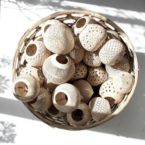 Bazar Bizar Boho Kerzenhalter, Coconut natur SECONDLOVE